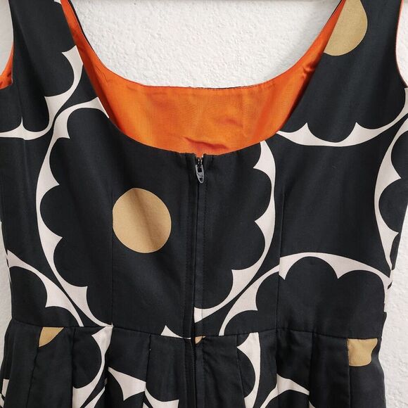 Anna Sui Dress Womens 4 Black Floral Silk Sleeveless Mini Y2K Lined Zip Closure - Picture 6 of 9